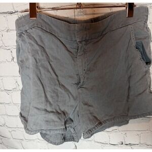 Level 99 Shorts Women 29 Grey Stretch Linen Blend Casual Summer Anthropologie